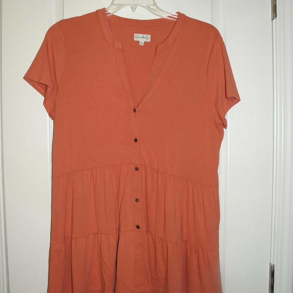 Wonderly Tunic, Coral, XL